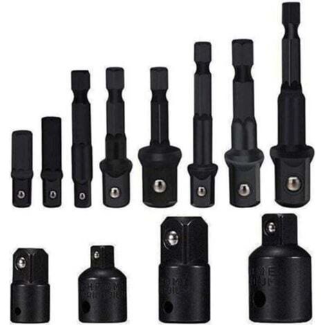 (Set da 8) Kit di adattatori per cricchetto e bussola, kit di adattatori per bussola esagonale, kit di adattatori per bussola, adattatore di riduzione in 4 pezzi per chiave da roccia