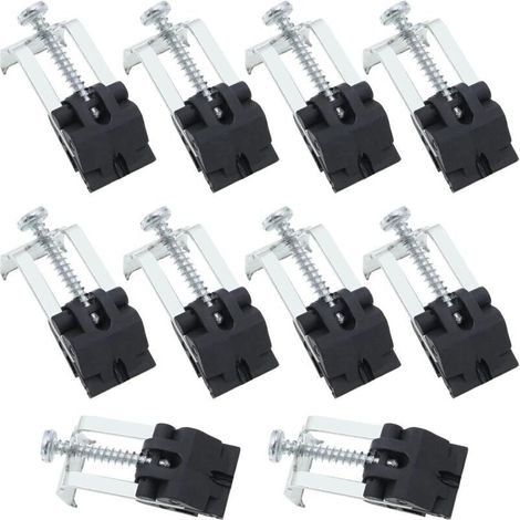 10 Pièces Clips d'Évier Encastré - Kit de Fixation Robuste pour Évier de Cuisine/Buanderie - Angle Réglable, Installation Facile - Acier Résistant (Durable, Universel)