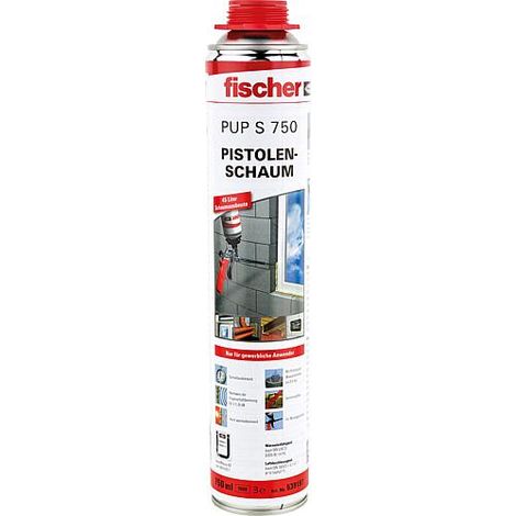 Fischer – Mousse polyuréthane expansive 750ml – Rendement jusqu'à 45 litres – Classe B2 pour colmatage murs et joints intérieurs