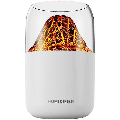 Diffuseur d'arômes humidificateur à changement de couleur, USB, silencieux et compact, pour huiles essentielles, idéal pour le bureau, la voiture, la chambre, le dortoir et le yoga.-Volcanic White (1/5)