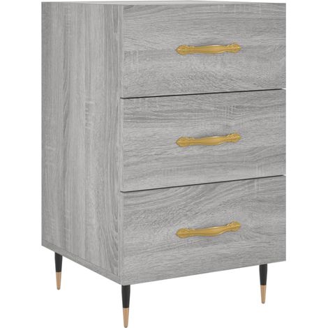 Maison Exclusive - Nachttisch Grau Sonoma 40x40x66 cm Holzwerksto