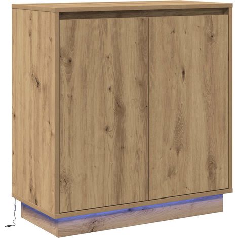 Maison Exclusive - LED-Sideboard für Artisan-Eiche 71 x 34,5 x 75