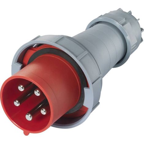 [NEUWERTIG] B-Ware SYGONIX CEE Stecker 125A IP67 400V 5polig grau rot Schraubklemmen 1 St. (1/2)