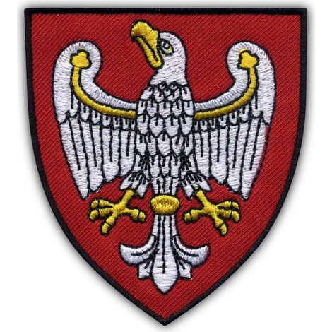 Parche con el escudo de armas de la región de Wielkopolska - Reverso autoadhesivo - Parche/insignia/emblema bordado