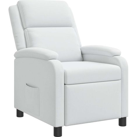 Poltrona reclinabile Bianco Tessuto vidaXL (1/5)