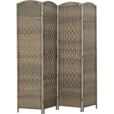 Délimiter l'Espace avec Intimité Paravent Séparateur Pliable 4 Panneaux 180x180 cm Bois Salon Chambre (1/5)