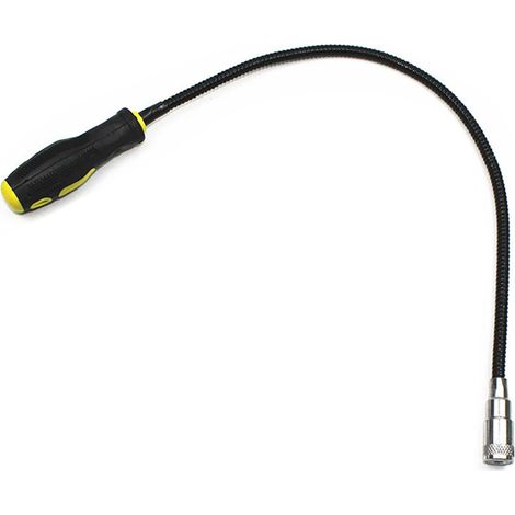 580mm Portable Flexible Rod Magnet, Bendable Magnetic Pickup Magnet with Lamp for Home, Workshop Picking Up Small Metal Objects, Screws, Car Parts