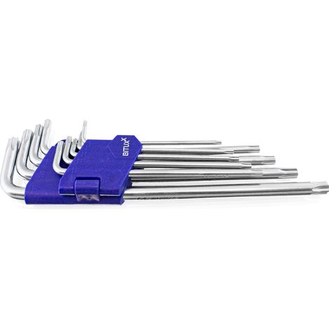 9-tlg Torx Schlüssel Schraubedreher Satz Innentorx T10-T50 extra lang