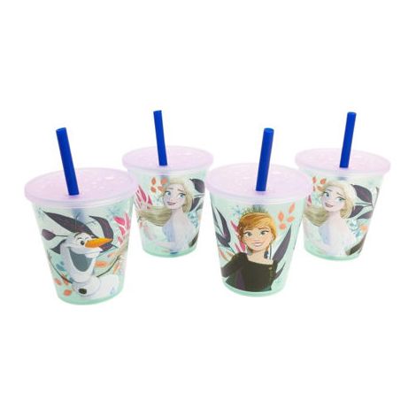 SET 4 VASOS CAÑA PP 285ML JOY FROZEN