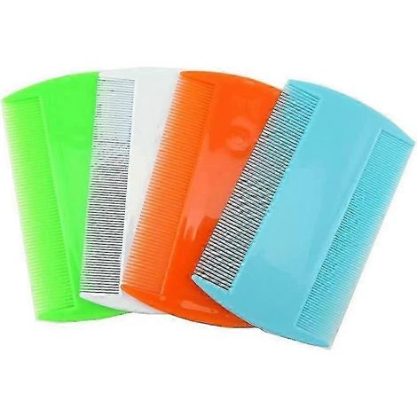 Lot de 4 peignes anti-puces et anti-poux pour chiens et chats, peignes de massage pour les poils, peignes à poux et peignes pour les dents des animaux (1/4)