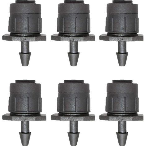 Lot de 50 buses de micro-irrigation 360° noires, accessoires d’arrosage goutte à goutte pour jardin, potager et plantes (1/5)