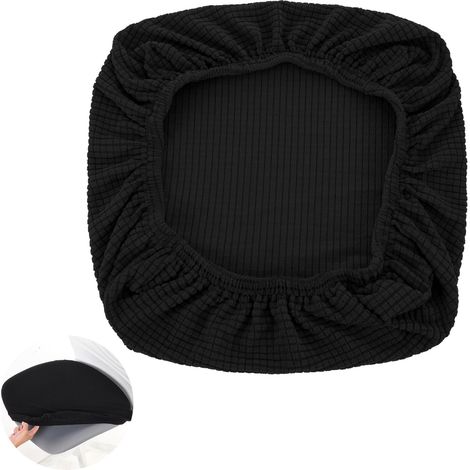 Stretch Office Chair Covers 40-60cm Removable Washable Spandex High Elastic Dustproof Chair Covers for Office, Restaurant, Wedding (Black) (1/5)