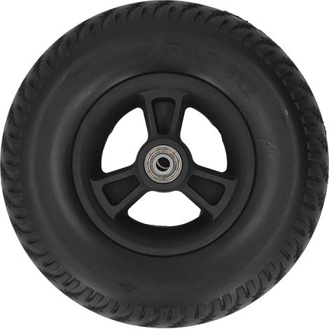 Pneu fauteuil roulant 8 pouces PU antidérapant increvable roue de remplacement capacité de charge renforcée (1/5)