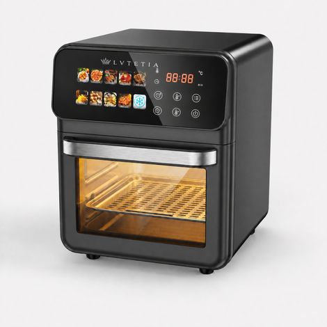 Air Fryer LVTETIA BW-9011D, Friteuse sans huile grande capacité 10L avec fenêtre, 1350W fonction vapeur, 10 programmes intuitifs (1/3)