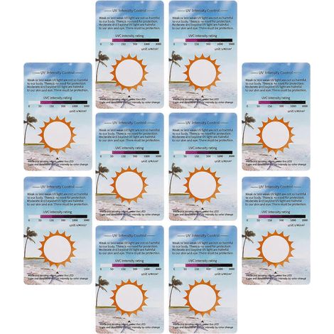 10 cartes de test UV pour terrariums à reptiles (1/5)