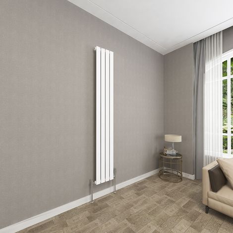 1800x272mm White Single Flat Panel Radiator Vertical Modern Central Heating Radiators