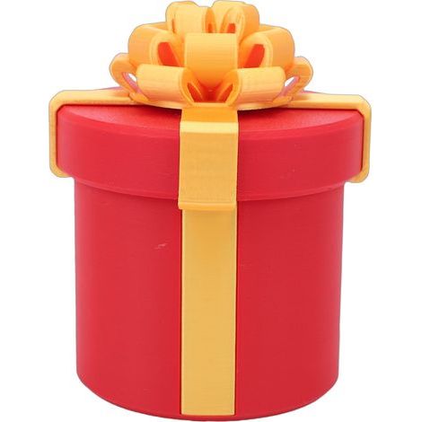 Boîte cadeau à vis imbriquée ennuyeuse imprimée en 3D 10 couches réutilisable Prank Fun Money Puzzle Cash Holder Rond Rouge Or (1/5)