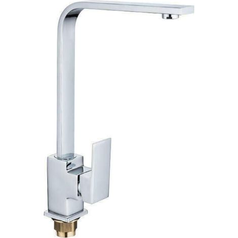 Rubinetto per lavello cucina e lavabo cromato alto monocomando modello Singapore (1/2)