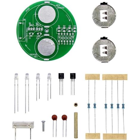 Kit de soudure gyroscope LED débutant bricolage électronique pratique planche métal bois ensemble de formation (1/5)