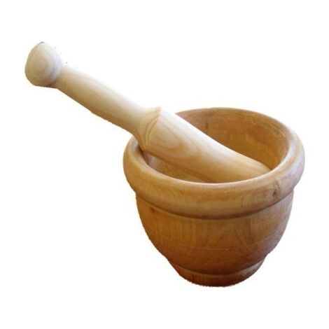 Mortero Cocina Con Mano 14Cm Madera Darman