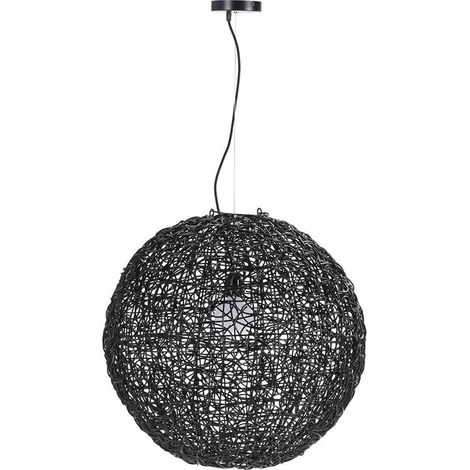 Suspension boule en rotin noir - noir (1/3)