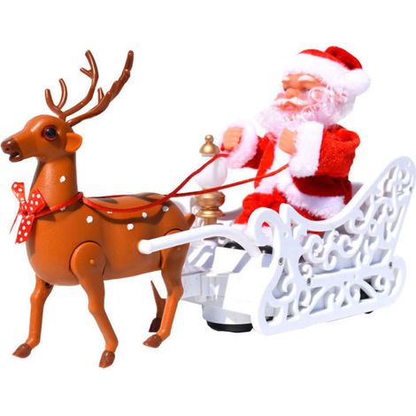 Poupée Musicale Père Noël - Décoration Accrochable avec Échelle - Jouet Électrique pour Arbre de Noël - 42 cm - 1 Pièce (1/5)