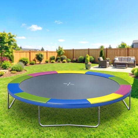 Coussin de protection trampoline 305cm avec cordon élastique résistant aux intempéries et UV anti-déchirure, multicolore (1/5)