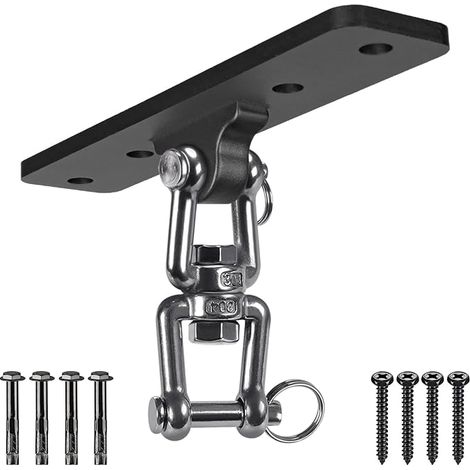 Heavy Bag Bracket, Ceiling Wall Mount Hook, 360° Rotation, Wooden Beam Bracket, Strength Training Systems, Aerial Yoga Swing and Hammock, Band (1/5)