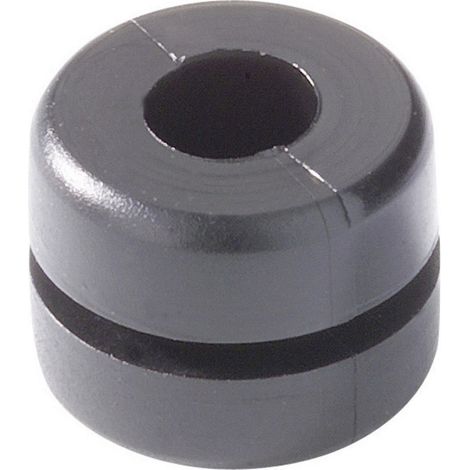 HellermannTyton HV1212-PVC-BK-N1 Kabeldurchführung   Klemm-Ø (max.) 4 mm Plattenstärke (max.) 1 mm P (1/4)