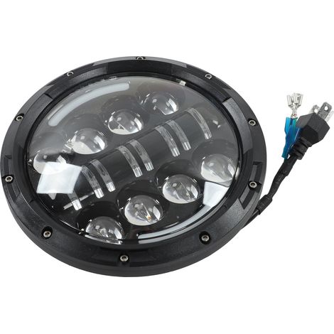 7-Zoll-LED-Motorradscheinwerfer, 6000 K Weiß, 3000 lm, 12 V, 80 W, wasserdicht, universell (1/5)