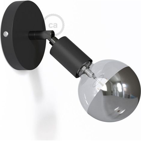 Fermaluce Métal 90°, applique murale ou au plafond, réglable Sans ampoule - Noir (1/5)