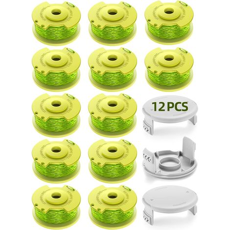 12+3 Set: Accessories for Ryobi trimmer, AC80RL3/AC14HCA cutting heads, cutting cord cutter. (1/5)