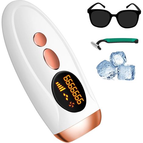 Épilateur Lumière Pulsée IPL avec Fonction Refroidissante, 999,999 Flashes, 5 Niveaux d'Énergie, Épilation Laser pour Femme/Homme, Épilateur Electrique pour Visage, Corps, Bikini, Aisselles