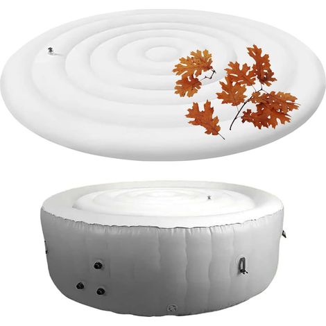 Couvercle de Spa Gonflable Rond de avec Valve de gonflage et de dégonflage Rapide, imperméable et isolée, Protection de Remplacement (Round 170cm) (1/5)