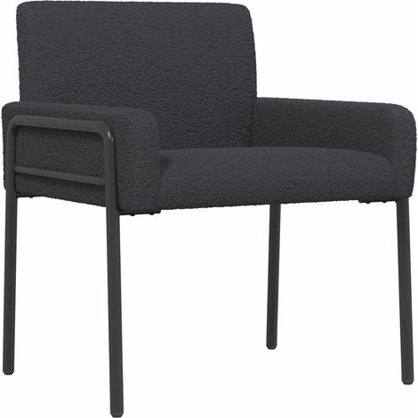Fauteuil d'appoint Gris foncé Bouclé vidaXL (1/5)