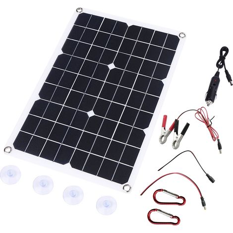 Kit de panneau solaire flexible double USB 18 W, panneau solaire monocristallin double USB (1/5)