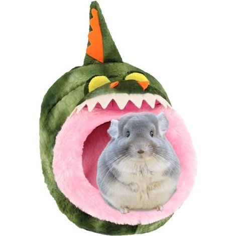 Guinea Pig Bed for Adults and Babies, Plush with Removable Pillow, Ultra Soft and Comfortable Nest Bed House Niche Cave Warm Shelter for Hedgehog Hamster Chinchilla Squirrel Rabbit Cat Green (1/4)