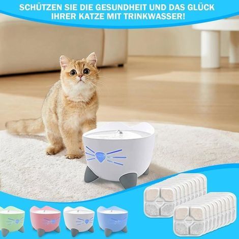 Filtro per fontanella per gatti con triplo sistema di filtrazione a resina e carbone attivo.