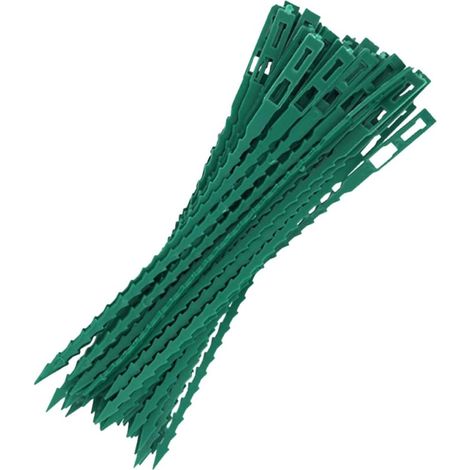Gartenkabelbinder 100 Stück aus Kunststoff mit