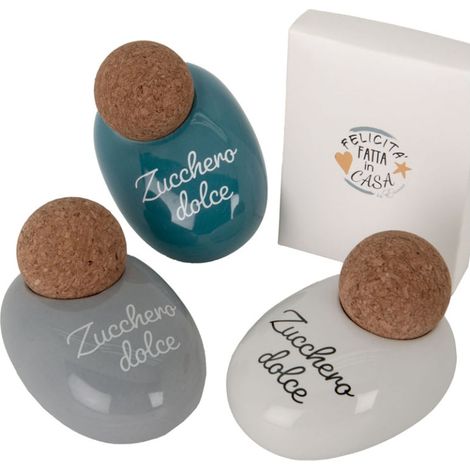Etm Style Zuccheriera Ceramica ø 11 cm H.8 cm 3 Varianti (1/2)