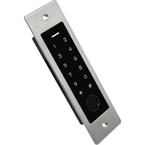 Clavier de contrôle d'accès par empreinte digitale en métal étanche intégré, lecteur de cartes 125 kHz, contrôleur d'ouverture de porte de sécurité (1/5)