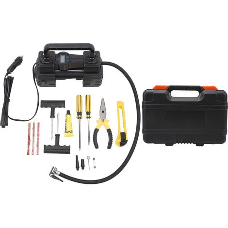 12V 150PSI Doppelzylinder-Reifenpumpe, Hochleistungs-Autoluftkompressor mit LED-Licht. (1/5)