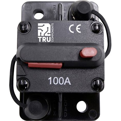 TRU COMPONENTS  TC-13596600 Sicherungsautomat 100 A Schwarz 1 St.