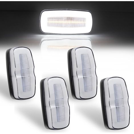 4PCS Feux de Gabarit Blanc, Feux Gabarit LED 24V Feu de Gabarit Remorque pour Remorque Camion RV Caravan Bus Bateaux (1/5)
