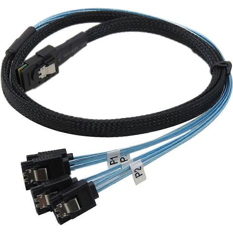 Mini SAS 4i SFF8087 36P auf 4 SATA 7P Kabel 12 Gbit/s SAS SFF-8087 auf 4 SATA Kabel