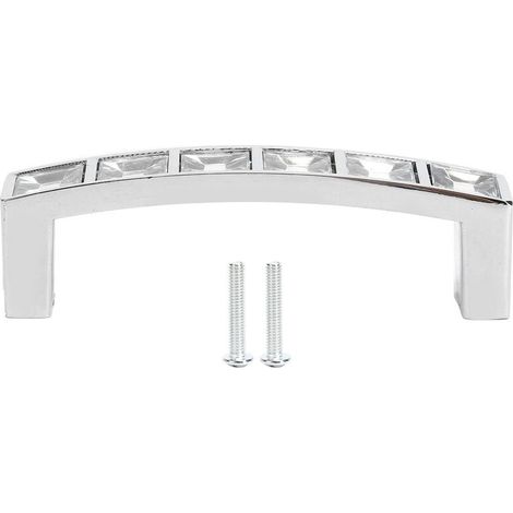 Poignée en cristal moderne simple armoire porte diamants Double trou poignée tiroir tirer (1/5)