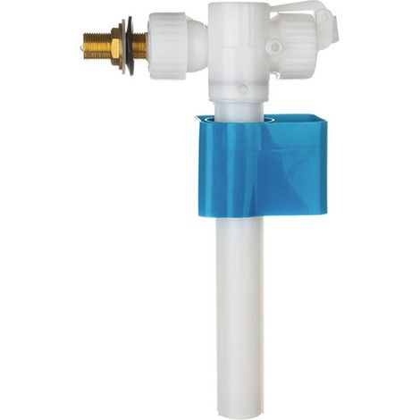 Robinet Flotteur WC - Raccord Laiton 3/8 Pouces - Alimentation Latérale Droite ou Gauche - Fonction Anti-Siphon - Réglable - 1 Pièce