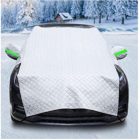 Couverture Pare Brise Voiture Repliable, Bâche Anti Givre Universelle Voiture avec Crochets élastiques-Silver 255 235 cm (1/5)