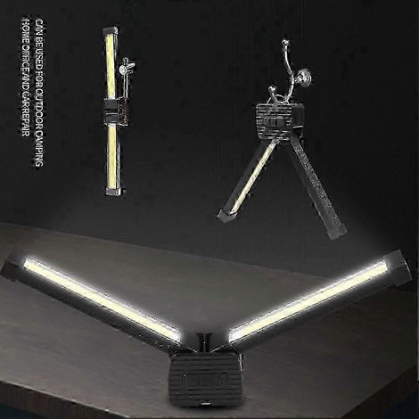 Verbesserte Fitnesslampe, geeignet für verschiedene Posen, 7-stufige LED-Arbeitsleuchte mit Dimmer, magnetische Campinglampe mit Aufhängehaken, USB-C-aufladbar (1/4)