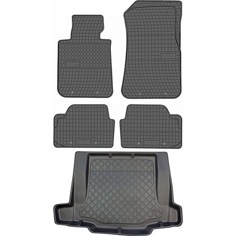Set di tappetini in gomma per auto e tappetino per bagagliaio per BMW Serie 1 E87 Hatchback dal settembre 2004 al 2011.